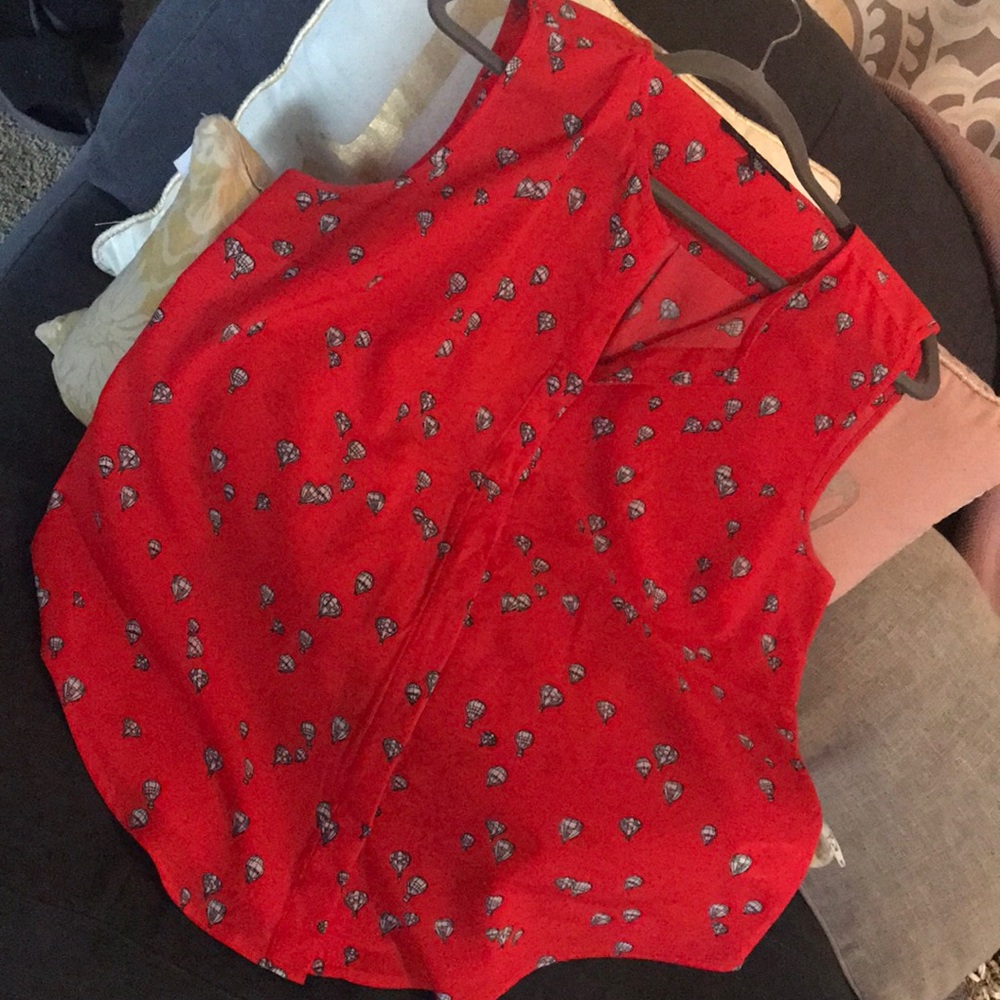 Beautiful red Jessica Simpson blouse